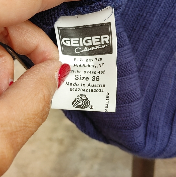 Geiger. Australia 100% Wool Sweater SZ. 38 S\M NWT - Picture 4 of 7
